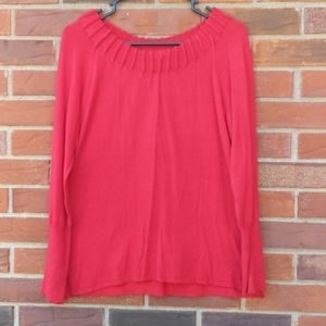 Sharon Young red sweater